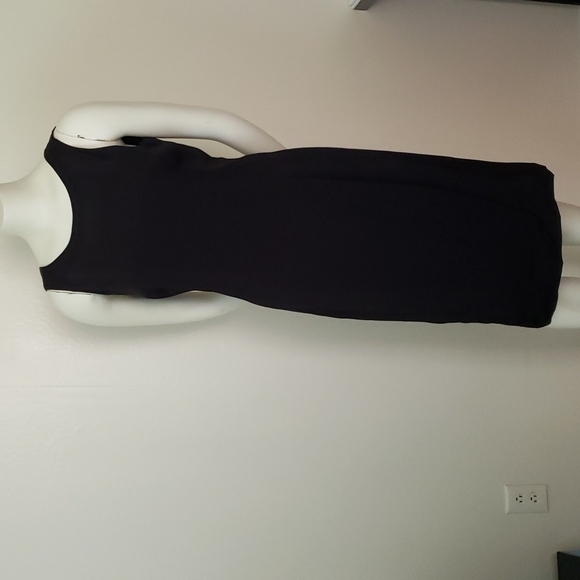 Backless Little Black Dress S.G. Gilberts black crepe   Vintage 1990s sz 12 - Picture 1 of 12